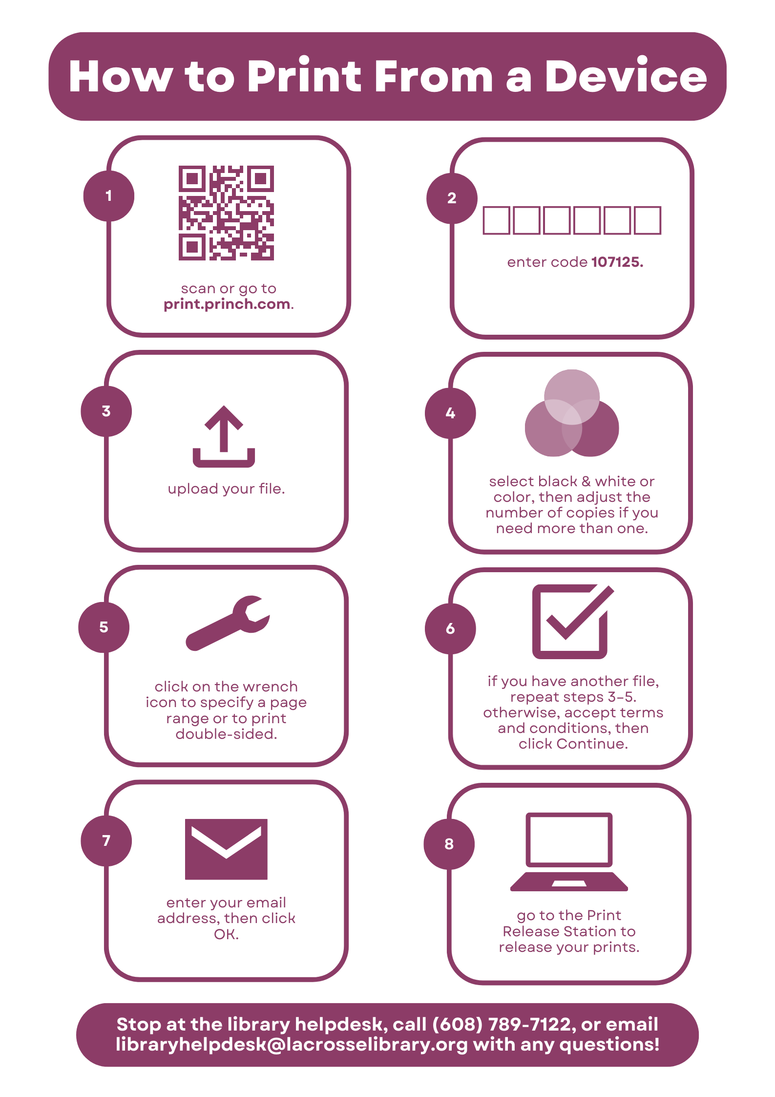Printing More La Crosse Public Library